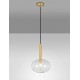 Sandy Gold Metal & Clear Glass LED G9 1x5 Watt 230 Volt IP20 Bulb Excluded D: 24 H: 191 cm Adjustable Height 