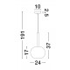 Sandy Gold Metal & Clear Glass LED G9 1x5 Watt 230 Volt IP20 Bulb Excluded D: 24 H: 191 cm Adjustable Height 