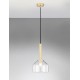 Sandy Gold Metal & Clear Glass LED G9 1x5 Watt 230 Volt IP20 Bulb Excluded D: 20 H: 191 cm Adjustable Height 