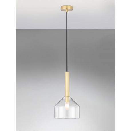 Sandy Gold Metal & Clear Glass LED G9 1x5 Watt 230 Volt IP20 Bulb Excluded D: 20 H: 191 cm Adjustable Height 