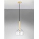 Sandy Gold Metal & Clear Glass LED G9 1x5 Watt 230 Volt IP20 Bulb Excluded D: 20 H: 191 cm Adjustable Height 