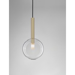 Sandy Gold Metal & Clear Glass LED G9 1x5 Watt 230 Volt IP20 Bulb Excluded 19.5 D: 20 H: 191 cm Adjustable Height 