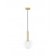 Sandy Gold Metal & Clear Glass LED G9 1x5 Watt 230 Volt IP20 Bulb Excluded 19.5 D: 20 H: 191 cm Adjustable Height 
