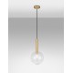 Sandy Gold Metal & Clear Glass LED G9 1x5 Watt 230 Volt IP20 Bulb Excluded 19.5 D: 20 H: 191 cm Adjustable Height 