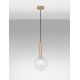 Sandy Gold Metal & Clear Glass LED G9 1x5 Watt 230 Volt IP20 Bulb Excluded 19.5 D: 20 H: 191 cm Adjustable Height 