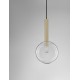 Sandy Gold Metal & Clear Glass LED G9 1x5 Watt 230 Volt IP20 Bulb Excluded 19.5 D: 20 H: 191 cm Adjustable Height 