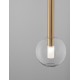 Sandy Gold Metal & Clear Glass LED G9 1x5 Watt 230 Volt IP20 Bulb Excluded D: 15 H: 150 cm Adjustable Height 