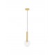 Sandy Gold Metal & Clear Glass LED G9 1x5 Watt 230 Volt IP20 Bulb Excluded D: 15 H: 150 cm Adjustable Height 