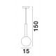Sandy Gold Metal & Clear Glass LED G9 1x5 Watt 230 Volt IP20 Bulb Excluded D: 15 H: 150 cm Adjustable Height 