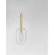 Sandy Gold Metal & Clear Glass LED G9 1x5 Watt 230 Volt IP20 Bulb Excluded D: 14 H: 179 cm Adjustable Height 