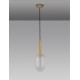 Sandy Gold Metal & Clear Glass LED G9 1x5 Watt 230 Volt IP20 Bulb Excluded D: 14 H: 179 cm Adjustable Height 