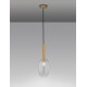 Sandy Gold Metal & Clear Glass LED G9 1x5 Watt 230 Volt IP20 Bulb Excluded D: 14 H: 179 cm Adjustable Height 