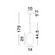 Sandy Gold Metal & Clear Glass LED G9 1x5 Watt 230 Volt IP20 Bulb Excluded D: 14 H: 179 cm Adjustable Height 