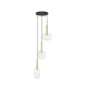 Sandy Gold Metal & Clear Glass LED G9 3x5 Watt 230 Volt IP20 Bulb Excluded D: 50 H: 191 cm Adjustable Height 