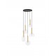 Sandy Gold Metal & Clear Glass LED G9 5x5 Watt 230 Volt IP20 Bulb Excluded D: 60 H: 191 cm Adjustable Height 