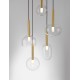 Sandy Gold Metal & Clear Glass LED G9 5x5 Watt 230 Volt IP20 Bulb Excluded D: 60 H: 191 cm Adjustable Height 