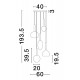 Sandy Gold Metal & Clear Glass LED G9 5x5 Watt 230 Volt IP20 Bulb Excluded D: 60 H: 191 cm Adjustable Height 