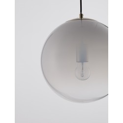 Brass Gold Metal & Gradient White Glass LED E27 1x12 Watt 230 Volt IP20 Bulb Excluded D: 30 H: 120 cm Adjustable Height 