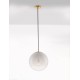 Brass Gold Metal & Gradient White Glass LED E27 1x12 Watt 230 Volt IP20 Bulb Excluded D: 30 H: 120 cm Adjustable Height 