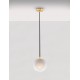 Brass Gold Metal & Gradient White Glass LED E27 1x12 Watt 230 Volt IP20 Bulb Excluded D: 20 H: 120 cm Adjustable Height 