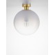 Brass Gold Metal & Gradient White Glass LED E27 1x12 Watt 230 Volt IP20 Bulb Excluded D: 30 H: 35.5 cm 