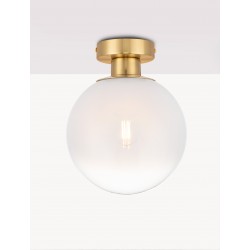 Sandy Gold Metal & Gradient White Glass LED E27 1x12 Watt 230 Volt IP20 Bulb Excluded D: 20 H: 25.5 cm 