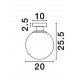 Sandy Gold Metal & Gradient White Glass LED E27 1x12 Watt 230 Volt IP20 Bulb Excluded D: 20 H: 25.5 cm 