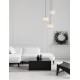 Brass Gold Metal & Gradient White Glass LED E27 3x12 Watt 230 Volt IP20 Bulb Excluded D: 30 H: 120 cm Adjustable Height 