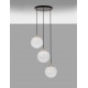 Brass Gold Metal & Gradient White Glass LED E27 3x12 Watt 230 Volt IP20 Bulb Excluded D: 30 H: 120 cm Adjustable Height 