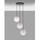 Brass Gold Metal & Gradient White Glass LED E27 3x12 Watt 230 Volt IP20 Bulb Excluded D: 30 H: 120 cm Adjustable Height 