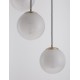 Brass Gold Metal & Gradient White Glass LED E27 3x12 Watt 230 Volt IP20 Bulb Excluded D: 30 H: 120 cm Adjustable Height 