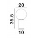 Brass Gold Metal & Gradient White Glass LED E27 1x12 Watt 230 Volt IP20 Bulb Excluded Cable Length: 190 cm D: 20 H: 35.5 cm 