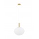 Matt Gold Metal & Milky White Structured Glass LED E27 1x12 Watt 230 Volt IP20 Bulb Excluded 32 D: 32 H: 120 cm Adjustable heig