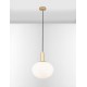 Matt Gold Metal & Milky White Structured Glass LED E27 1x12 Watt 230 Volt IP20 Bulb Excluded 32 D: 32 H: 120 cm Adjustable heig