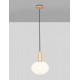 Matt Gold Metal & Milky White Structured Glass LED E27 1x12 Watt 230 Volt IP20 Bulb Excluded D: 24 H: 120 cm Adjustable height 
