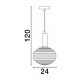 Matt Gold Metal & Milky White Structured Glass LED E27 1x12 Watt 230 Volt IP20 Bulb Excluded D: 24 H: 120 cm Adjustable height 