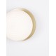 Matt Gold Metal & Milky White Structured Glass LED E27 1x12 Watt 230 Volt IP20 Bulb Excluded 35 D: 35 H: 28 cm 