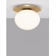 Matt Gold Metal & Milky White Structured Glass LED E27 1x12 Watt 230 Volt IP20 Bulb Excluded 35 D: 35 H: 28 cm 