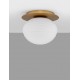 Matt Gold Metal & Milky White Structured Glass LED E27 1x12 Watt 230 Volt IP20 Bulb Excluded D: 26 H: 21.5 cm 