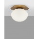 Matt Gold Metal & Milky White Structured Glass LED E27 1x12 Watt 230 Volt IP20 Bulb Excluded D: 26 H: 21.5 cm 