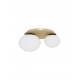 Matt Gold Metal & Milky White Structured Glass LED E14 1x5 Watt LED E27 1x12 Watt 230 Volt IP20 Bulb Excluded L: 45 W: 35 H: 21.
