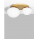 Matt Gold Metal & Milky White Structured Glass LED E14 1x5 Watt LED E27 1x12 Watt 230 Volt IP20 Bulb Excluded L: 45 W: 35 H: 21.