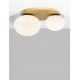 Matt Gold Metal & Milky White Structured Glass LED E14 1x5 Watt LED E27 1x12 Watt 230 Volt IP20 Bulb Excluded L: 45 W: 35 H: 21.