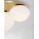 Matt Gold Metal & Milky White Structured Glass LED E14 1x5 Watt LED E27 1x12 Watt 230 Volt IP20 Bulb Excluded L: 45 W: 35 H: 21.