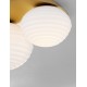 Matt Gold Metal & Milky White Structured Glass LED E14 1x5 Watt LED E27 1x12 Watt 230 Volt IP20 Bulb Excluded L: 45 W: 35 H: 21.