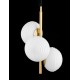 Matt Gold Metal & Milky White Structured Glass LED E14 3x5 Watt 230 Volt IP20 Bulb Excluded D: 32.5 H: 120 cm Adjustable height
