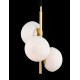 Matt Gold Metal & Milky White Structured Glass LED E14 3x5 Watt 230 Volt IP20 Bulb Excluded D: 32.5 H: 120 cm Adjustable height