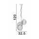 Matt Gold Metal & Milky White Structured Glass LED E14 3x5 Watt 230 Volt IP20 Bulb Excluded D: 32.5 H: 120 cm Adjustable height