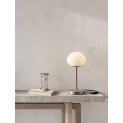 Matt Gold Metal & Milky White Structured Glass LED E14 1x5 Watt 230 Volt IP20 Bulb Excluded Cable Length: 190 cm D: 18 H: 38 cm 