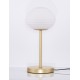 Matt Gold Metal & Milky White Structured Glass LED E14 1x5 Watt 230 Volt IP20 Bulb Excluded Cable Length: 190 cm D: 18 H: 38 cm 